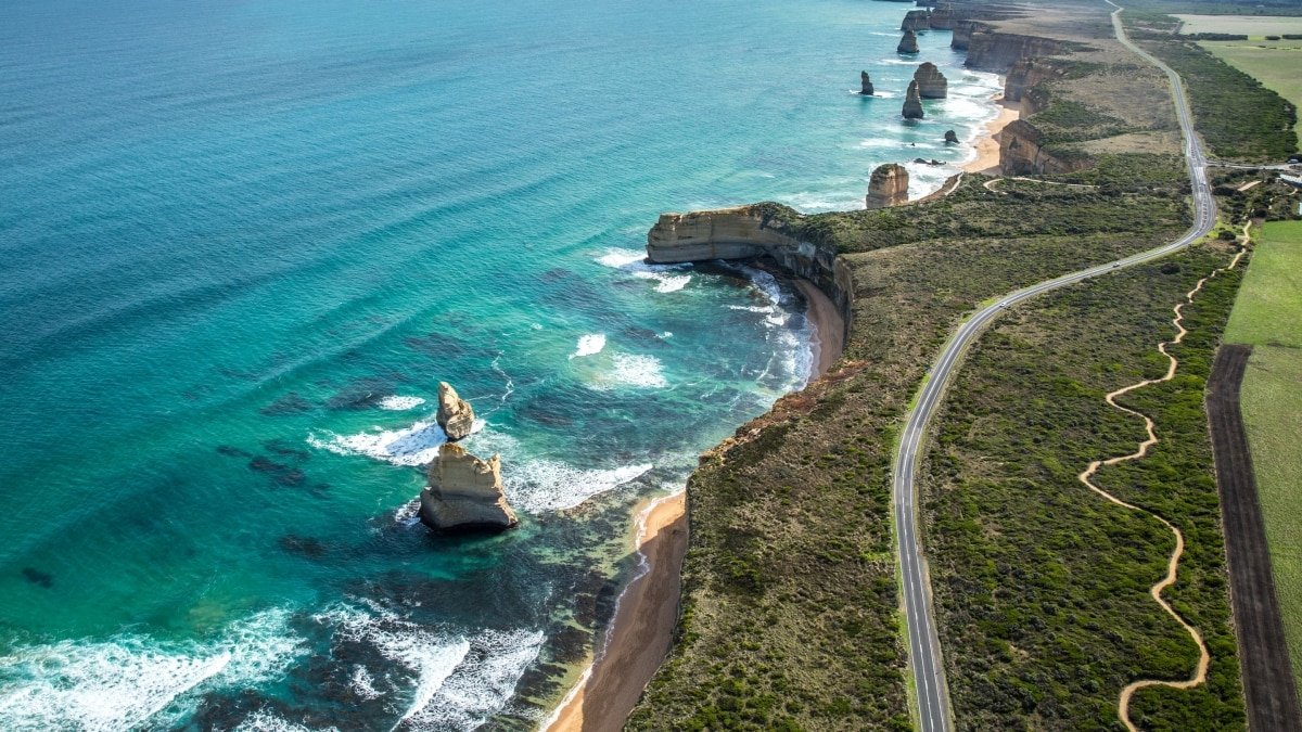 Kookie as Great Ocean Road, Australia: Rugged natural beauty, shipwreck stories, and amazing views! Exciting, adventurous and gorgeous scenery - matches Kookie perfectly!   #BTSARMY  @BTS_twt