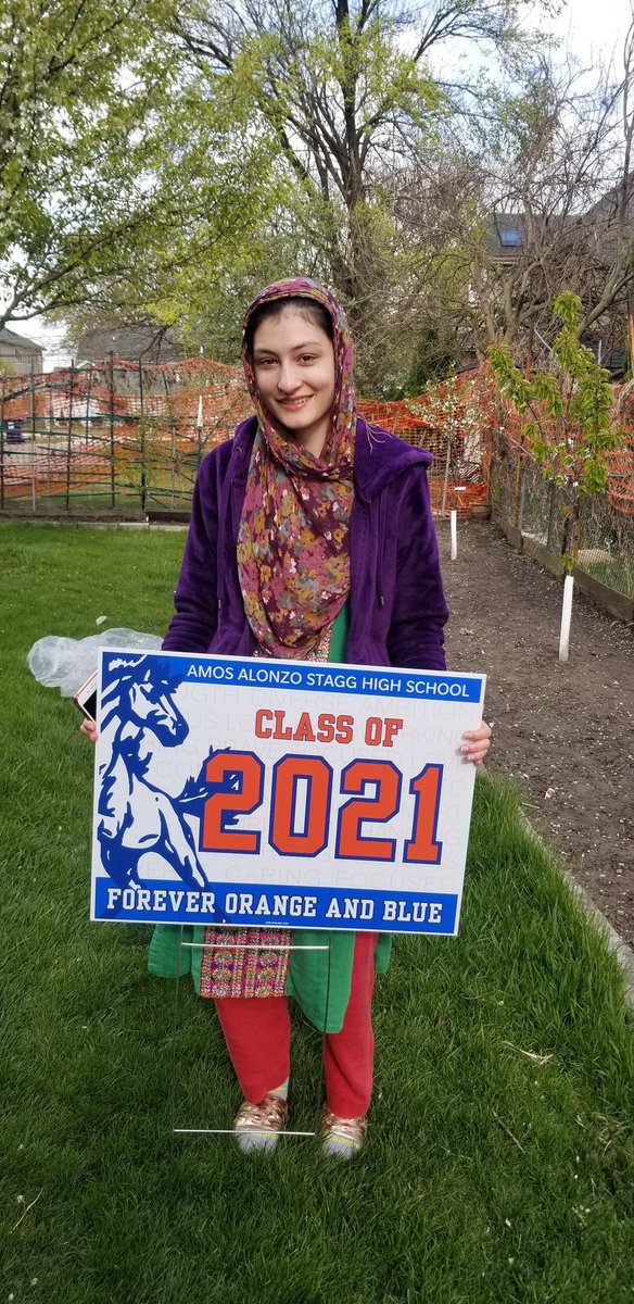 mpdcarr's tweet image. I loved getting into our neighborhood and delivering signs to the @StaggHighSchool Class of 2021 today! More signs coming all week!!