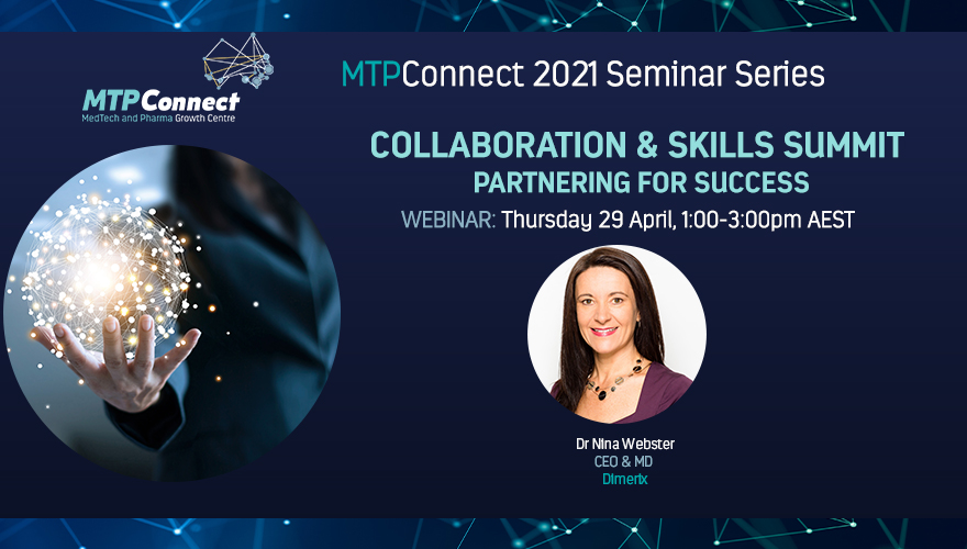 Register today to hear from <a href="/dimerixltd/">Dimerix</a> CEO &amp; MD Dr Nina Webster who is joining our 'Collaboration &amp; Skills Summit'! She'll discuss the different experiences of f2f vs virtual partnering meetings &amp; how Dimerix has tailored its virtual approach for success mtpconnect.zoom.us/webinar/regist…