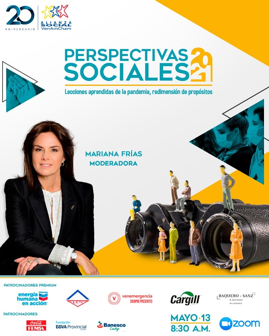 El #13Mayo realizaremos nuestro seminario “Perspectivas Sociales 2021” en el cual Mariana Frías <a href="/marianafrias/">Mariana Frias</a>, presidente ejecutivo de ARS DDB, fungirá como moderadora durante toda la jornada. Inscripciones en: venamcham.org/?page_id=9121