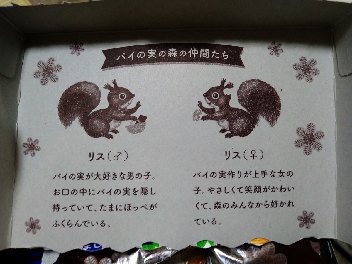 ট ইট র 毎日ヨーグルト パイの実の箱の裏に書かれてたキャラクター紹介 リス リス 名前とか無いんだ笑 ট ইট র 毎日ヨーグルト パイの実の箱の裏に書かれてたキャラクター紹介 リス リス 名前とか無いんだ笑