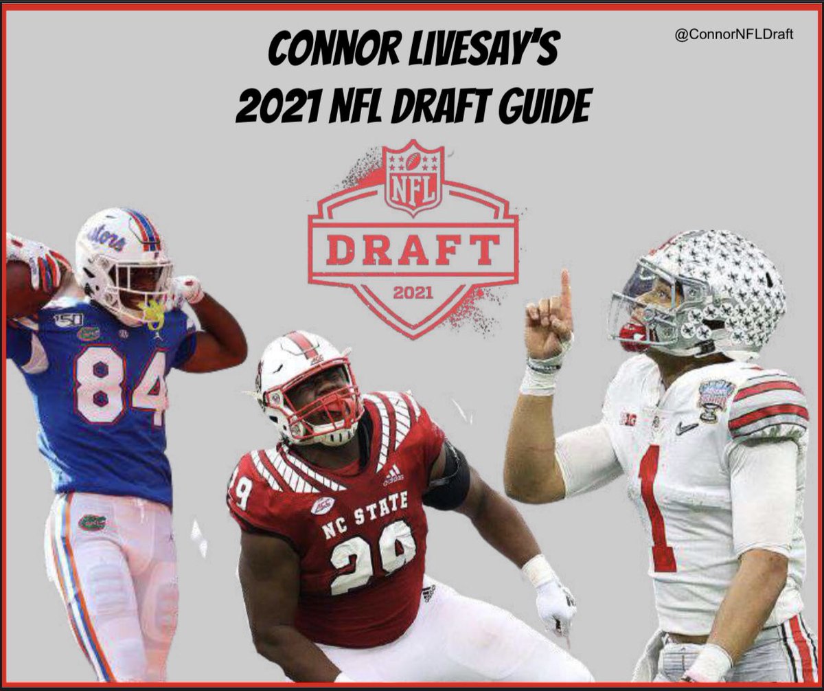 ConnorNFLDraft's tweet image. It’s done. My 2021 NFL Draft Guide is complete &amp;amp; ready to purchase

You Venmo or PayPal (friends &amp;amp; family) $5 to the tags below to purchase. Please include your email for PDF version of the guide to be sent to.

PayPal: connorlivesayxxx@gmail.com
Venmo: Connor-Livesay

Thank you!
