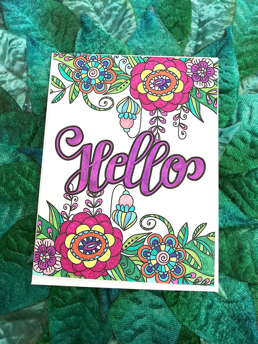 MuttiDahl's tweet photo. Excited to share the latest addition to my #etsy shop: Bright & Beautiful Hello Hand-Colored Note Card, Thinking of You, Keep in Touch, Friend, Just Because, Brighten Someone’s Day - 4.25” x 5.5” https://t.co/kjoezX1Dlf #green #birthday #purple #congratulations #gradua https://t.co/IDfxZAJUwW