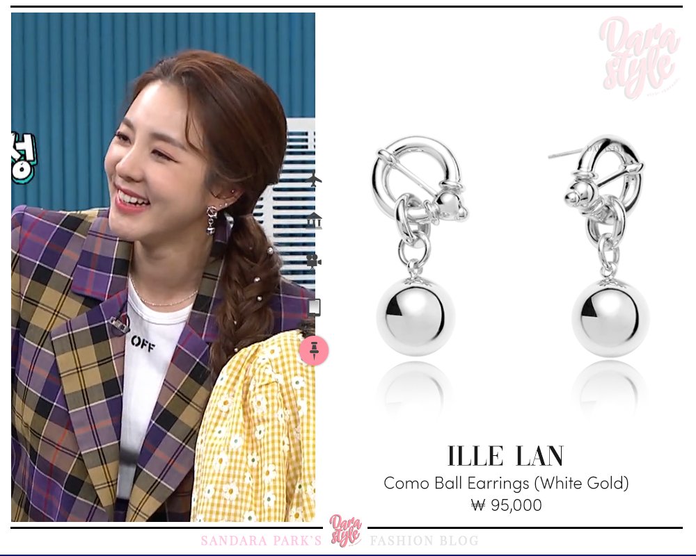 DaraStyle_'s tweet photo. [Spotted] MC #DARA for MBC Video Star Ep. 245, wearing:

#ILLELAN Como Ball Earrings (White Gold)
-
#SandaraPark #산다라박 #다라 https://t.co/rBFNwQDEwm