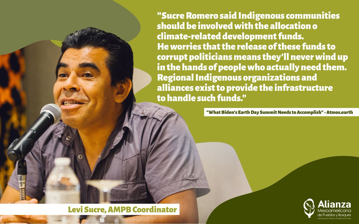 AMPB (@alianzabosques) on Twitter photo Levi Sucre about <a href="/POTUS/">President Donald J. Trump</a> #EarthDay2021 Summit: “Enemies of #Indigenous peoples like Bolsonaro will be there. That’s why we’ve made every effort to show there are more opinions beyond the people who will be there.”
Read more: atmos.earth/biden-earth-da…
#EarthDaySummit Levi Sucre about <a href="/POTUS/">President Donald J. Trump</a> #EarthDay2021 Summit: “Enemies of #Indigenous peoples like Bolsonaro will be there. That’s why we’ve made every effort to show there are more opinions beyond the people who will be there.”
Read more: atmos.earth/biden-earth-da…
#EarthDaySummit