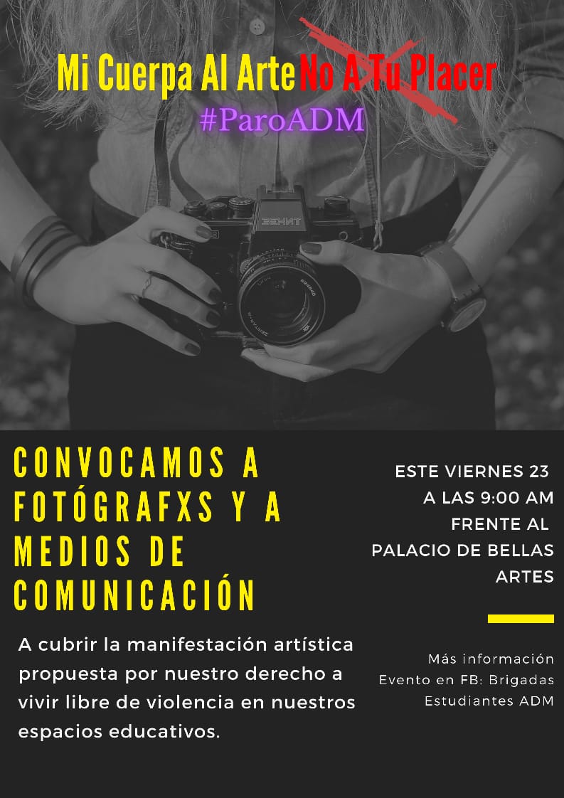 alumnxs_adm's tweet photo. MEDIOS Y FOTÓGRAFOS
¿Haces foto? ¿Eres periodista? ¿Tienes un podcast? Contáctanos, tenemos mucho que mostrar y contar. Buscamos justicia para nuestra situación.
#ParoADM #SGEIARompeElPacto #MiEscuelaNoMeEscucha #MiEscuelaNoMeCuida #MiEscuelaMeAmenaza #EnLaADMEncubrenAgresores https://t.co/3yGgzKBO47