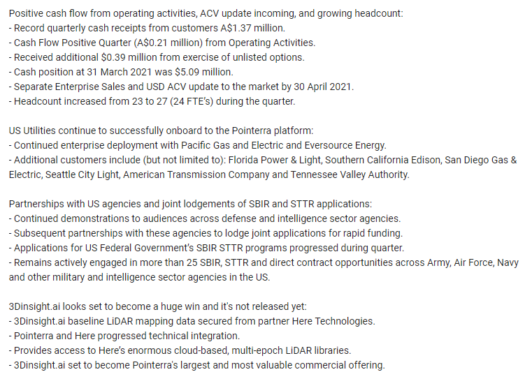 buyyoufools's tweet photo. Pointerra, my high-conviction long-term hold stock!
Continued triple-digit ACV growth can't be ignored.
Operationally cash flow positive on an ACV basis.
March 2021 quarter operationally cash flow positive.
@3DPointerra $3DP #ASX #DiamondHands 💎🙌 https://t.co/rLGTIW87xa
