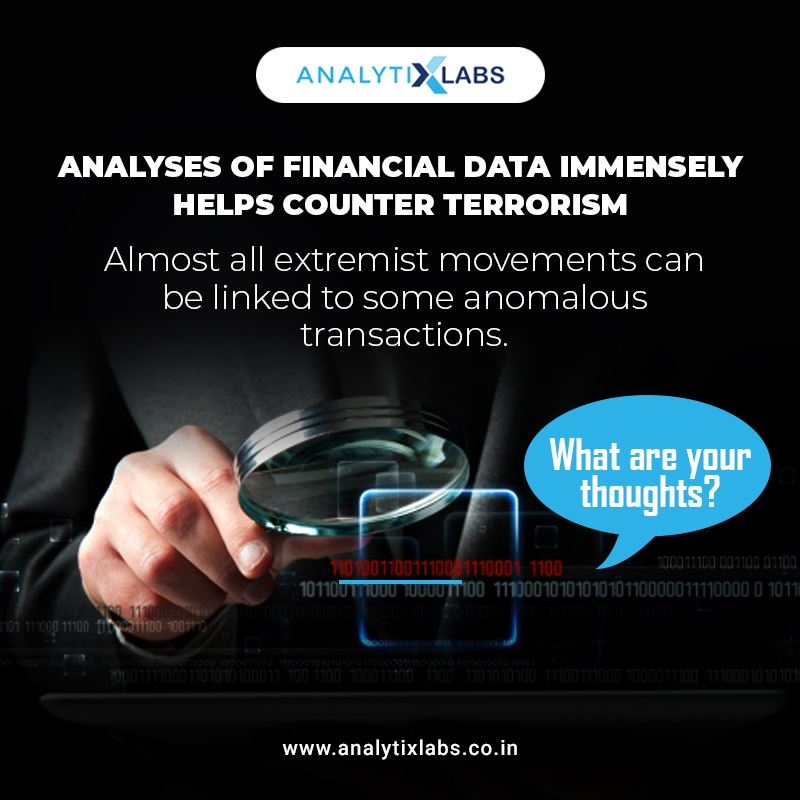 AnalytixLabs's tweet image. Analyses of financial data immensely helps counter terrorism. Almost all extremist movements can be linked to some anomalous transactions. What are your thoughts?
#financialdataanalysis #analytixlabs
