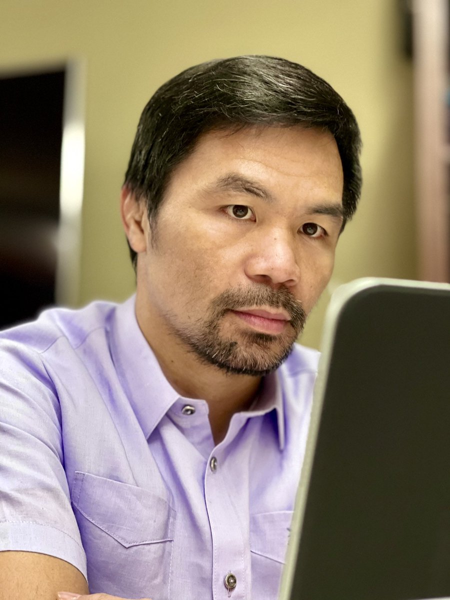 MannyPacquiao's tweet photo. GOOD MORNING! Time for work. Have a great and blessed day everyone. ☀️ https://t.co/o5bgdXXLgi