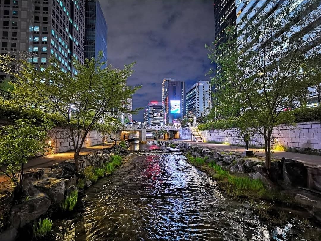 Cheongyecheon Stream runs through the city and is a beautiful nature walk where you can stop off for coffee or drinks along the way. Absolutely beautiful, regardless of season. I recommend you start at the Cheonggye Square, that whole area is cool af. https://maps.app.goo.gl/79FzgPMP4zrWj8HX7