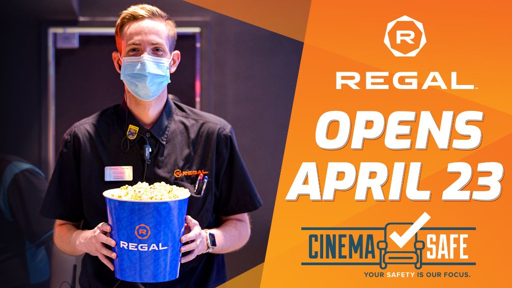 ManchesterCntr's tweet photo. We are thrilled to welcome @RegalMovies guests back to the movies at Regal Manchester on 4/23! #regalreopening #moviesareback #regalmanchester https://t.co/39ASMWiaFZ