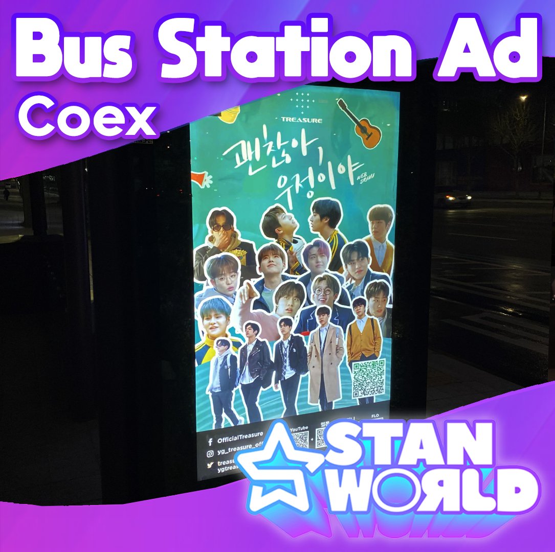 stanworld_twt's tweet photo. Hey TEUME, the Bus Station AD you won on Mini Event is up! Thanks for participating and showing such an incredible power voting, your daily numbers always impressed us so much!

Also, thank you to the designer of this AD, @noongalaxis!

@treasuremembers #트레저 #TREASURE https://t.co/kBTJ3ge1st