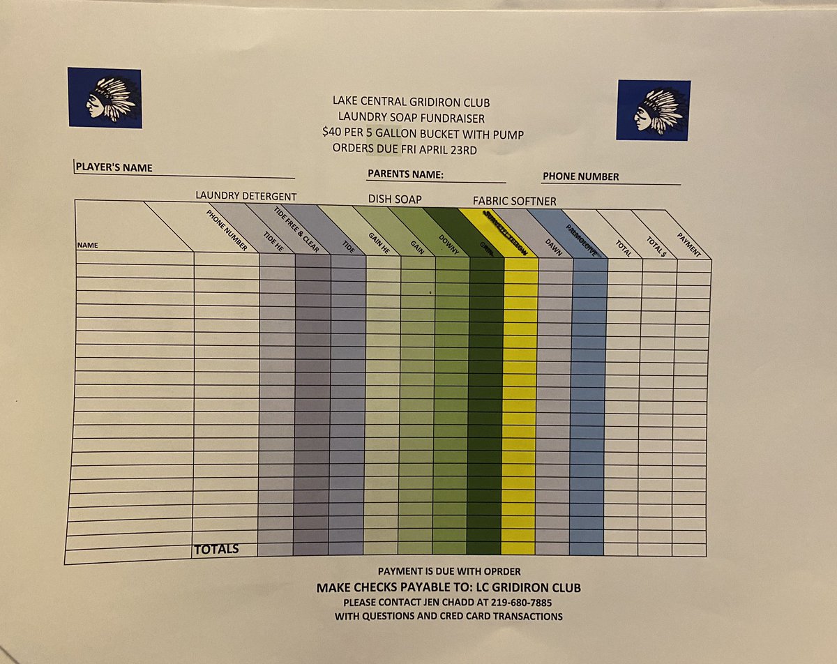 LCHSBoosters's tweet photo. Our SOAP Fundraiser is going on until Friday the 23rd. Orders may be turned in Thursday or Friday at the high school after football practice or contact Jen Chadd at 219-680-7885 Delivery is May 1st  during our flower sale at LC from  8-12. https://t.co/4wowMrYuz9