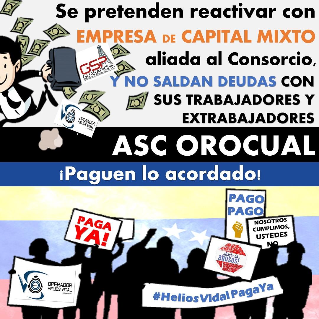 jo85208's tweet photo. Si tienen Capital para reactivar GUARAPICHE SP, pero no tienen para saldar las deudas de OHV en ASC Orocual.  Pendientes @PDVSA con estos acuerdos. Hagan respetar los derechos de los trabajadores. @NicolasMaduro, @TareckPSUV, @AChavezPdvsa #HeliosVidalPagaYa
#IndependenciaONada https://t.co/iOuNBqmLRP