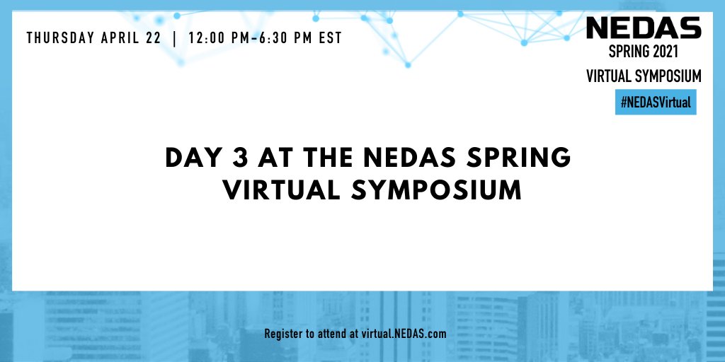 iMillerPR's tweet photo. The Final Day of the @DASandSmallCell Spring Virtual Symposium begins today! Registration IS STILL OPEN! Already registered? Don't forget to download the Whova app and create an account to access the day's content!
#NEDAS #NEDASVirtual #wireless
https://t.co/Nsdy3hlak3 https://t.co/8o9OfWgFkv