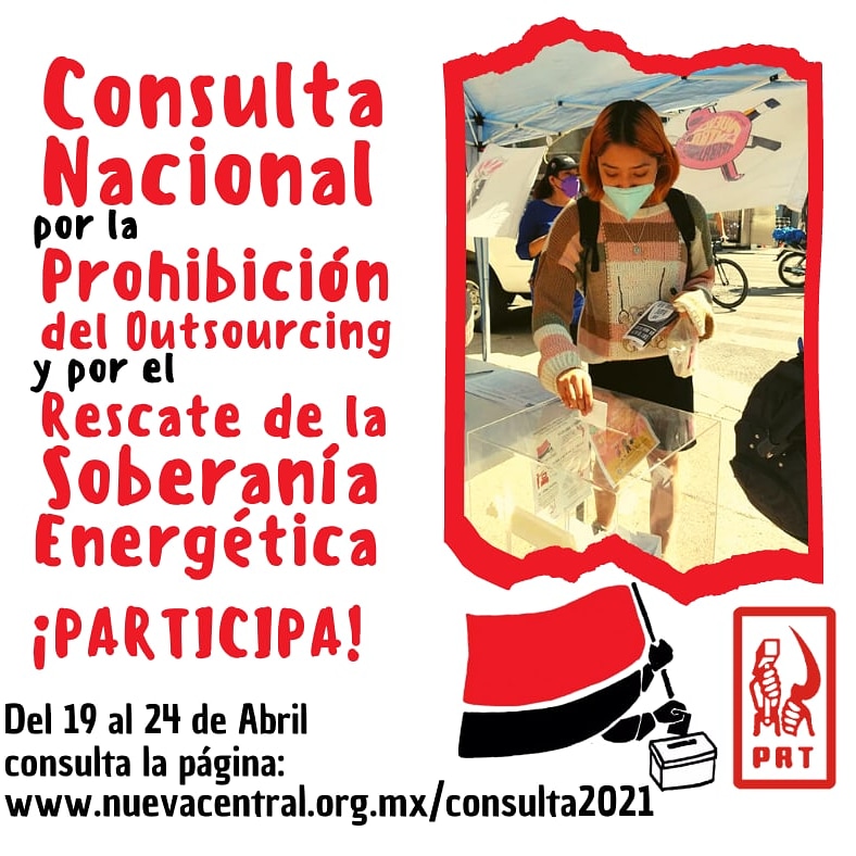 #México 🇲🇽

🗳️ Distintas organizaciones sociales están realizando una Consulta Nacional por la Prohibición del Outsourcing y por el Rescate de la Soberanía Energética.
(1/3)
#ConsultenalPueblo
#ConsultavsOutsourcing
#SoberaníaEnergéticaYA
