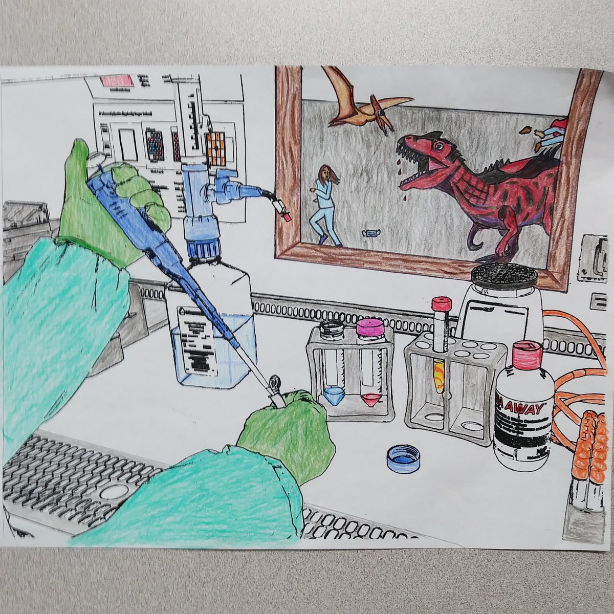 MsSarahHawley's tweet image. It&apos;s Medical Laboratory Professionals Week, and my work is celebrating with games, contests, and prizes! The coloring competition is where I hope to shine. Now how to make my entry stand out...? #LabWeek #LabWeek2021