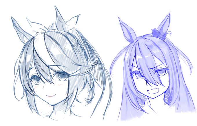 テイオーとアマゾン顔練 