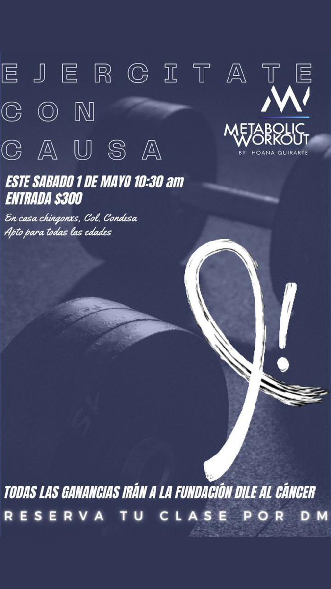 DileAlCancer's tweet photo. ¿Quieres saber cómo apoyarnos? 
¡Ejercítate con causa! Mándanos un mensaje para más información https://t.co/pt582alpxc