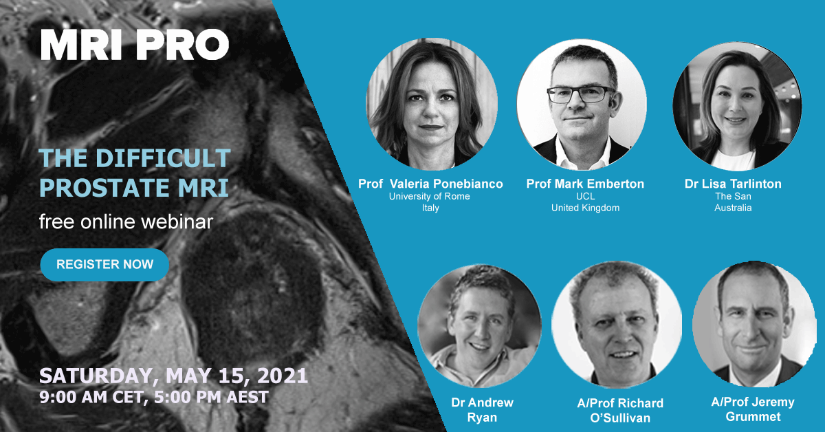 The Difficult Prostate MRI – How to Avoid Overcalling and How to Avoid Missing Significant Cancer- FREE Webinar We thrilled to be joined by luminaries Prof Vaieria Panebianco @VPanebiancoIT of University of Rome, and Prof Mark Emberton of UCL, and rising star Dr Lisa Tarlinton