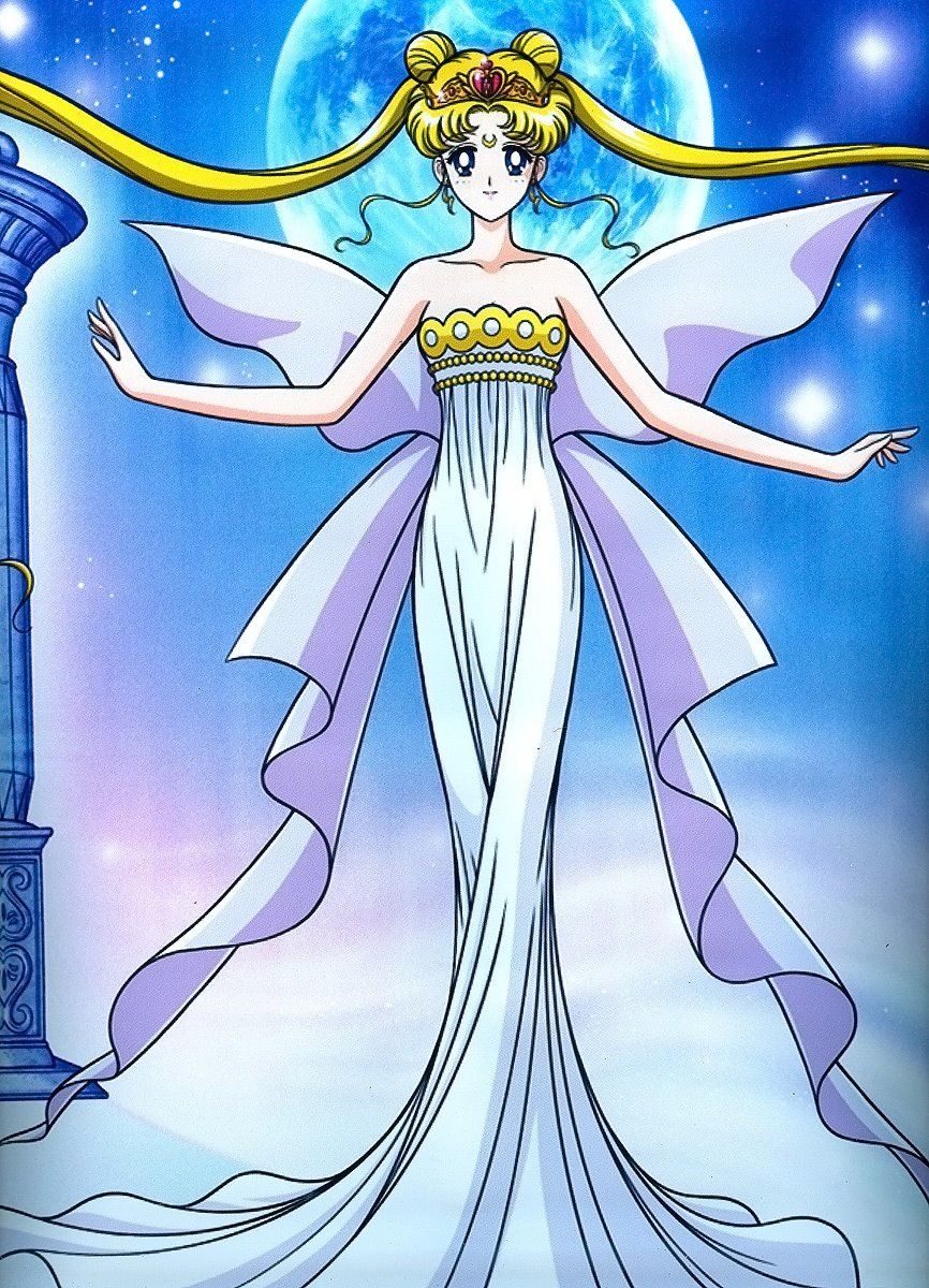 WARNING: SAILOR MOON SPOILERSSpoilers from here to fowardAfter time, Usagi awakens as the moon princess, Princess Serenity. Serenity was Usagi's past life in the Moon Kingdom (which is in the moon lol).Her mom was Queen Serenity, alias Selene.