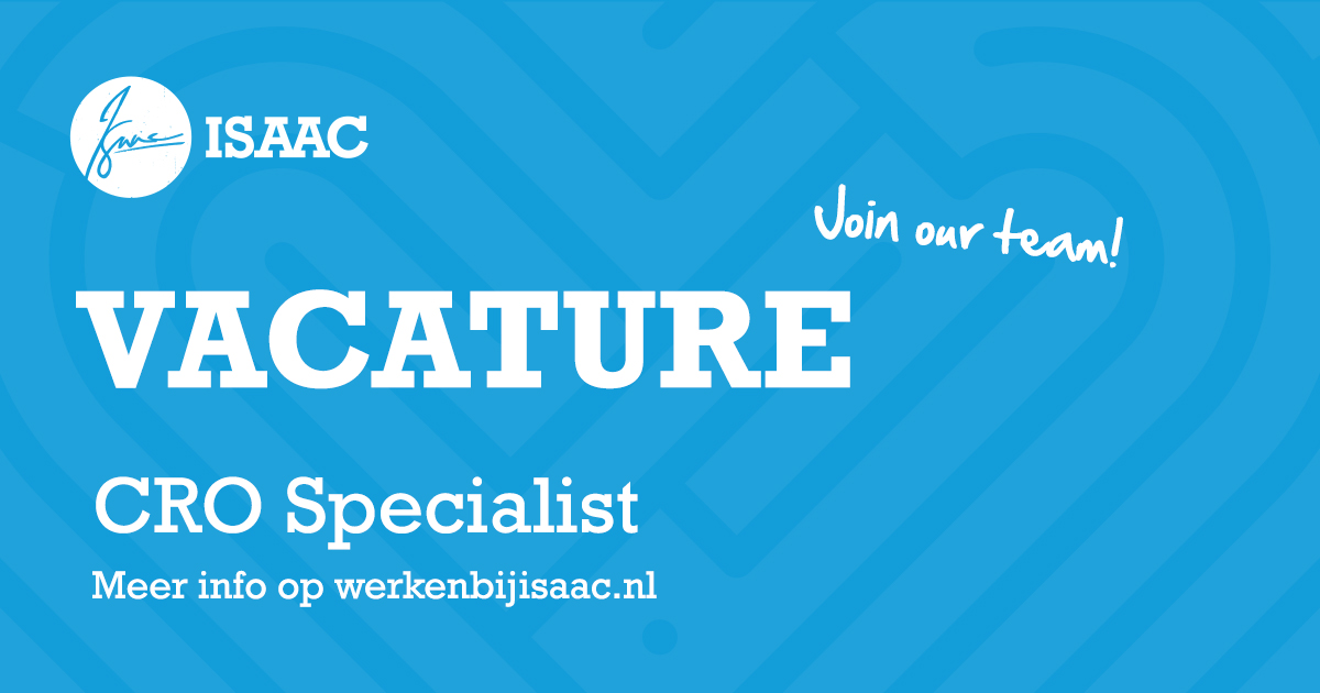 Ben jij de #CROSpecialist die enthousiast wordt toffe, complexere experimenten waarbij je de techniek eens even flink op de proef stelt? Dan is dit de job voor jou! Meer weten? Bekijk de #vacature of neem gerust contact op met Denise (denise@isaac.nl) 👉werkenbij.isaac.nl/cro-specialist…