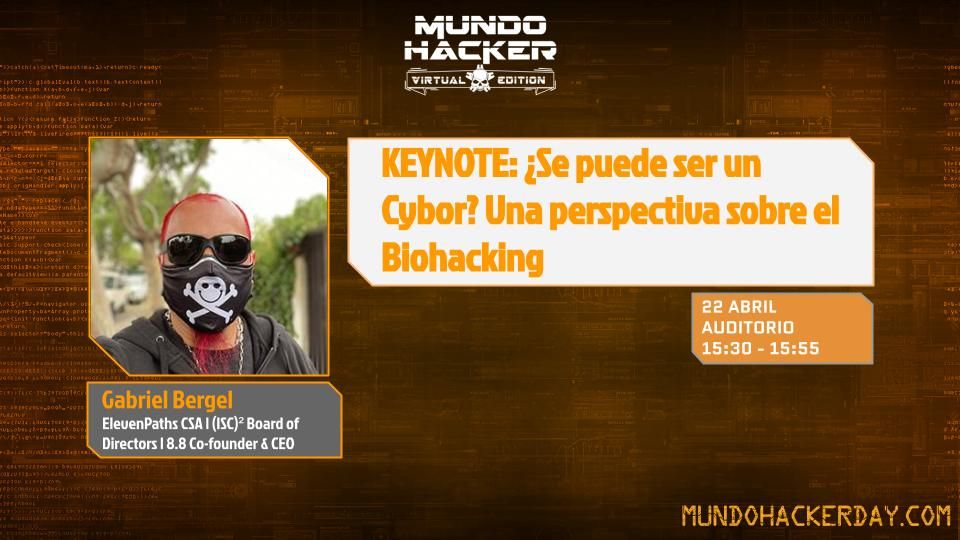 ElevenPaths's tweet image. 📢¡Hoy comienza #MundoHacker2021! No te pierdas las ponencias de nuestros CSAs:

☝️15:30 - @gbergel ¿Se puede ser un Cybor?
✌️17:15 - @dipudaswani Asegurando tus #criptomonedas con #ChainLock

👉 mundohackerday.com