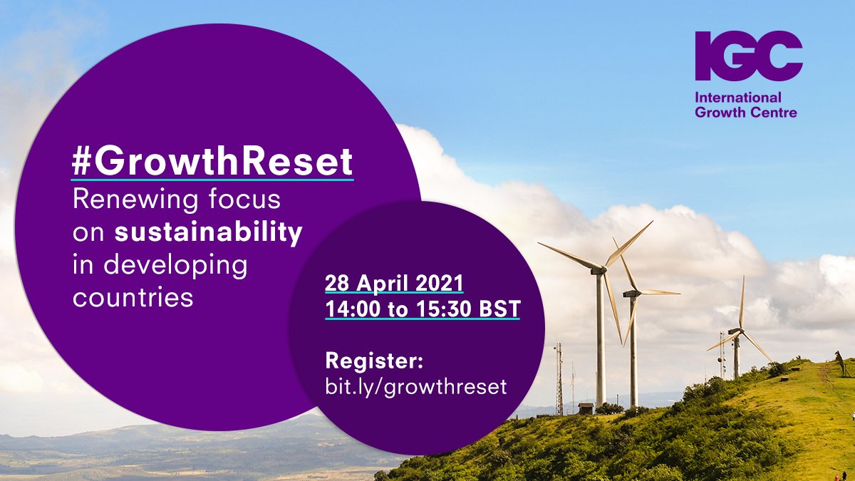 EVENT: A sustainable #GrowthReset calls for evidence-based, innovative policymaking🌏

Join us next week for a conversation on the role of global &amp; national leadership in achieving growth alongside social and environmental wellbeing.

Register → bit.ly/growthreset