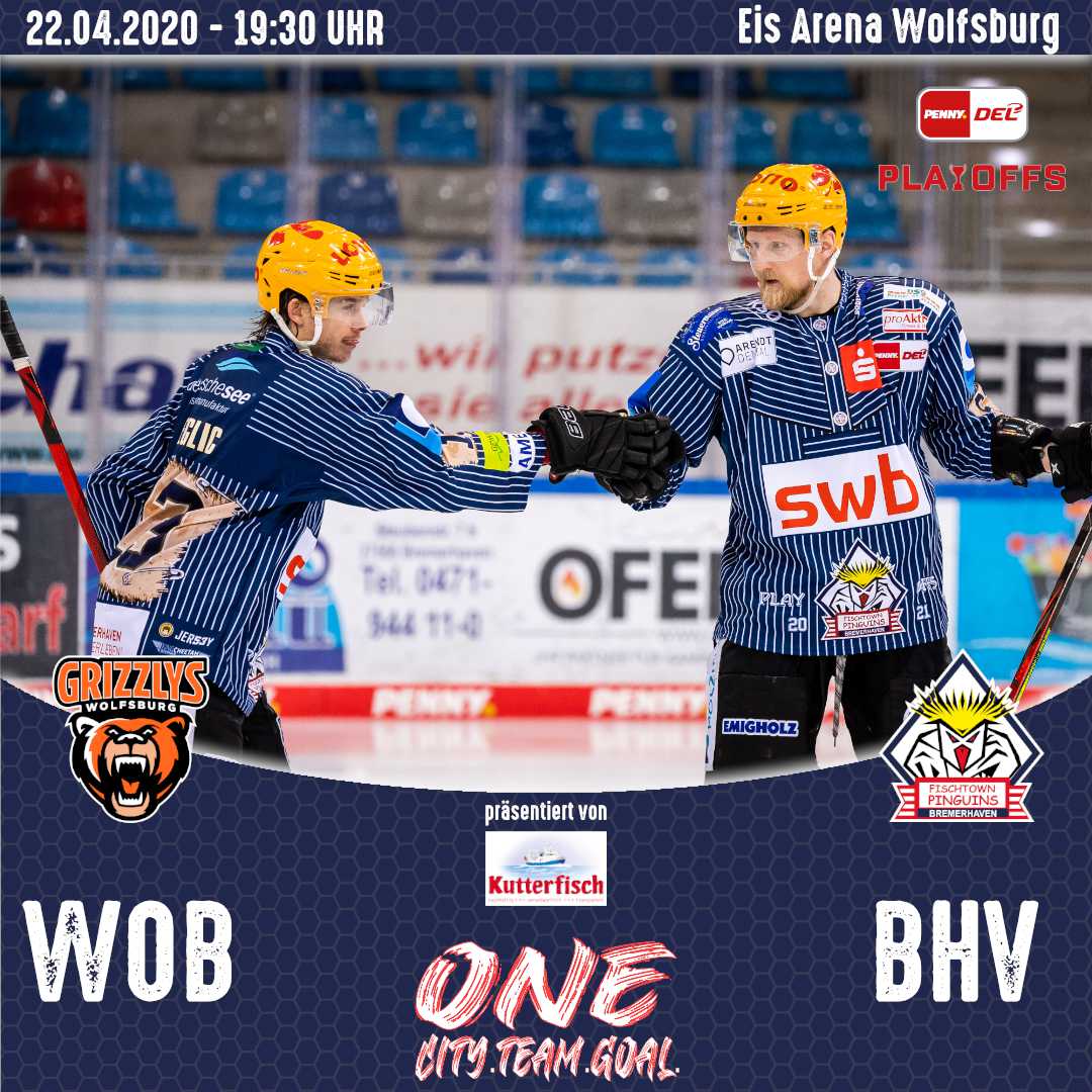 Playoff Game 2 in Wolfsburg

Heute geht es nach Wolfsburg, das erste Bully wird um 19:30 Uhr gespielt. Auf geht's Pinguins.

Das Spiel präsentiert von Kutterfisch-Zentrale GmbH.
📺  MAGENTA SPORT 
#WIRsindBHV #schnellsteZeit