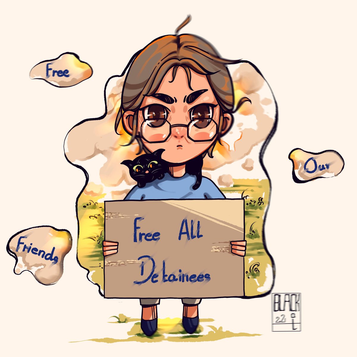 kyaungmellay's tweet photo. "FREE ALL DETAINEES !!!"
"FREE OUR FRIENDS !!!"
Thanks 🇹🇭
#DrawTheJustice
#BlueShirtDay2021
#BlueShirt4Burma
#WhatsHappeningInMyanmar
#FreeAllDetainees https://t.co/K3vrXV6BjN