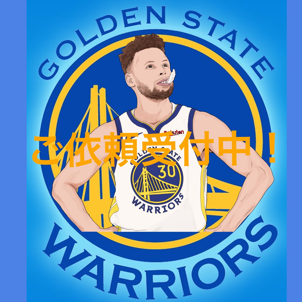 Nbaイラストレーターカックン 今回はカリーファンの方からのアイコン制作のご依頼でした カリー絶好調で嬉しいですね Nba イラスト アイコン カリー