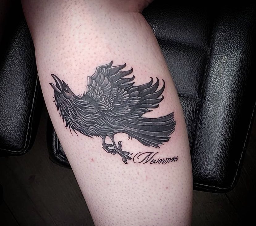 Nevermore Crow Tattoo