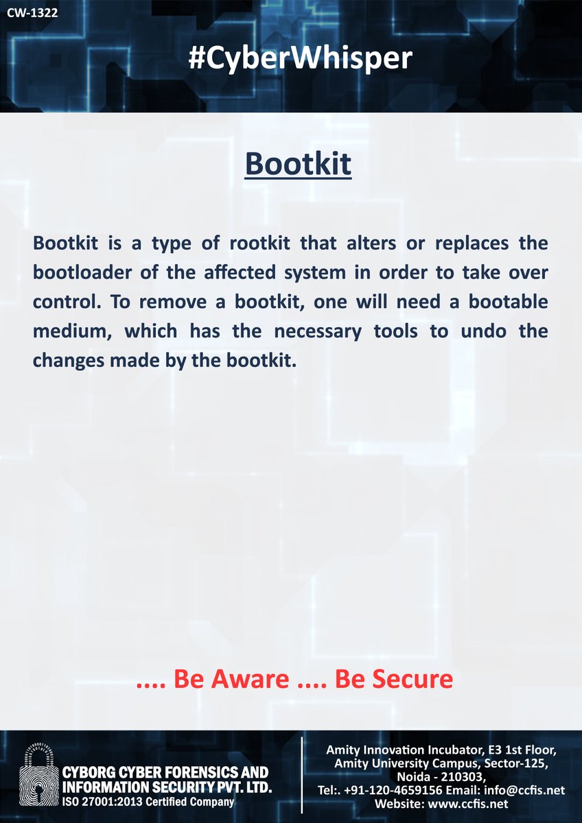 jssodhi's tweet image. #CyberWhisper #CyberSecurity #Bootkit