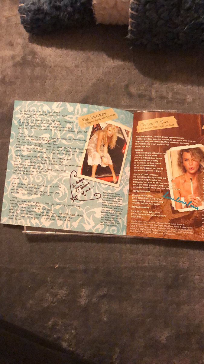 Blue elements in the booklet: