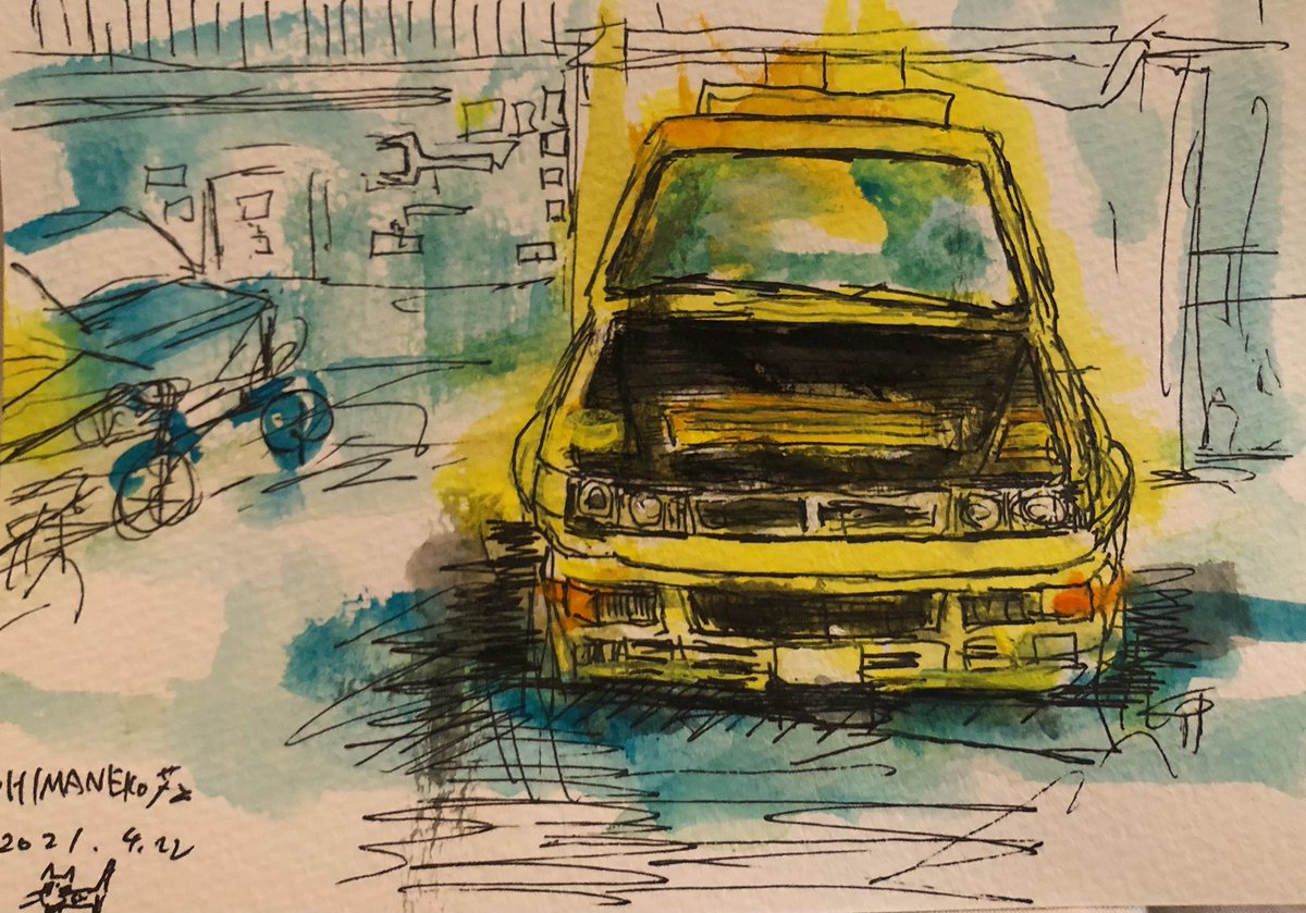 Thank you for purchasing my artwork 🔥 #ランチアデルタ  #delta #lanciadelta  #lanciadeltahfintegrale #pencildrawing #watercolor #水彩　#ペン画　#車　#イタリア車 #italiancars #絵描きさんと繋がりたい