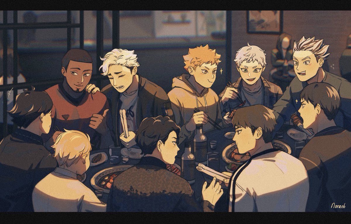 bbq with 🇯🇵!! #haikyuu