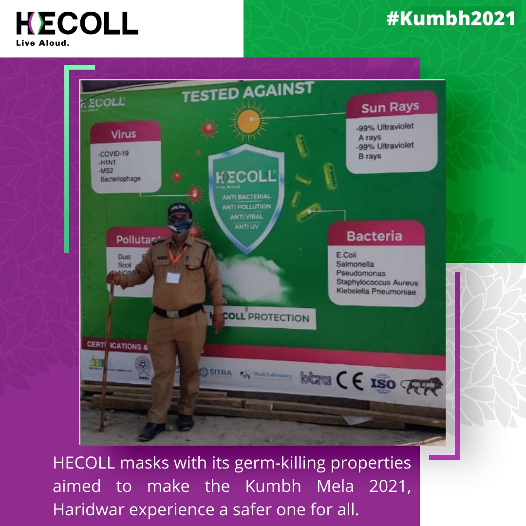 hecoll_tech's tweet photo. Through several initiatives by HECOLL , we endeavoured to make The Kumbh Mela 2021 at Haridwar a safer experience for everyone.
#Hecoll #Sustainable #AntiUV #AntiViral #AntiBacterial #HecollTech #Masks #Headcover #germkilling #WearMasks #StayProtected #Caps #Uniform #nanotech https://t.co/BVbhGk1uMh
