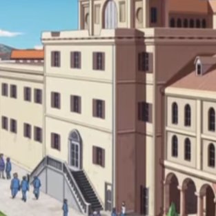 also in tis screenshot you can see what can be assumed to be giorno's room, its the room on the right on the third floor, you can tell because it has a view of the courtyard where the black sabbath fight takes place and it has that drain pipe