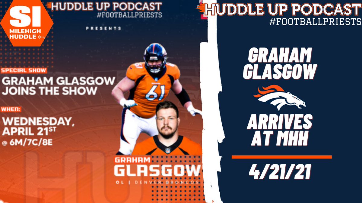BroncosOnScout's tweet photo. Today's pod! We're joined by #Broncos' starting right guard @gglasgow61 to talk PFF, Mike Munchak, the funniest teammate, & his record prediction for 2021. #FirstStepFoundation
LISTEN: https://t.co/icyCU5zXl2 https://t.co/TwrGKATFCa