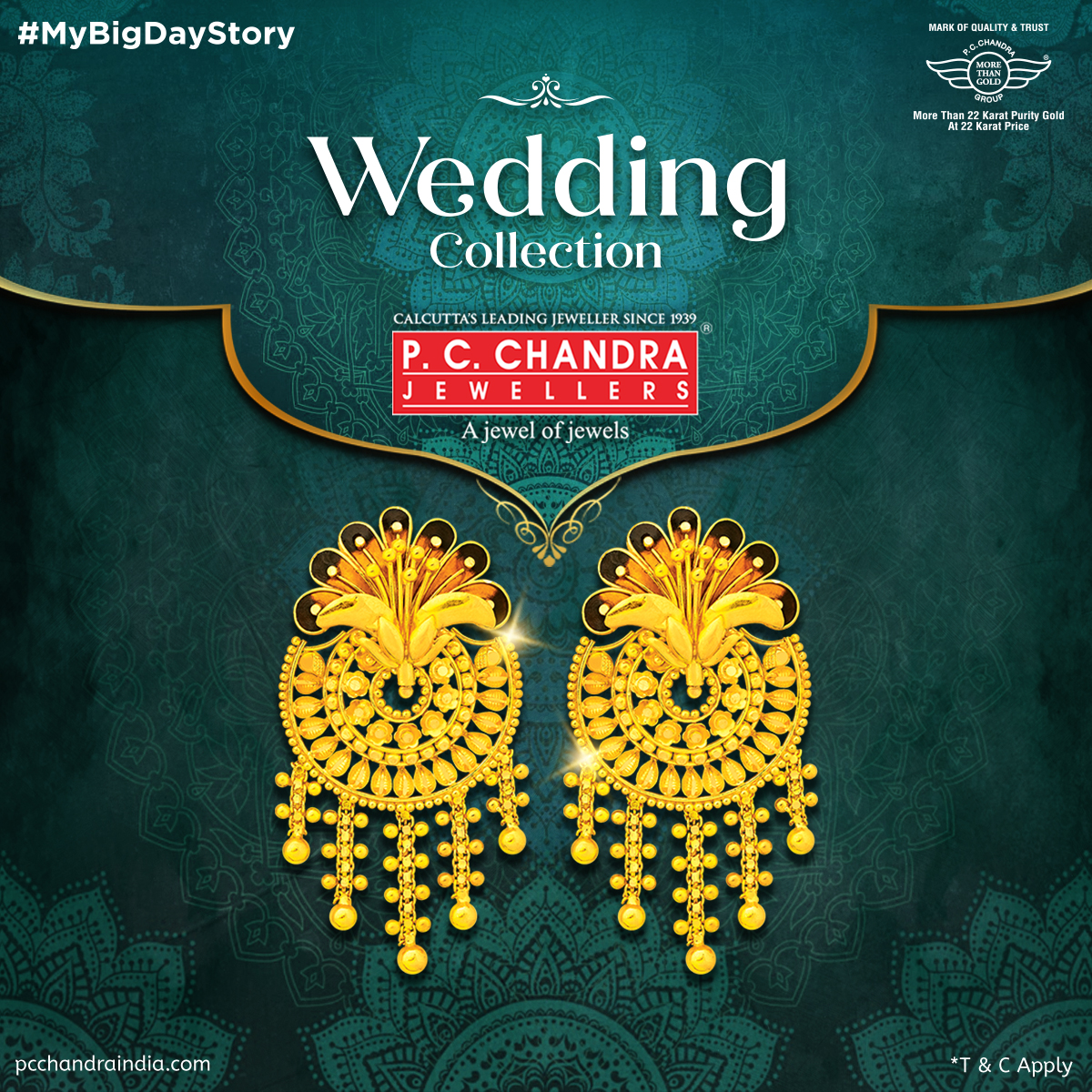 Buy PC Chandra Jewellers 22 kt Gold Earrings Online At Best Price  Tata  CLiQ