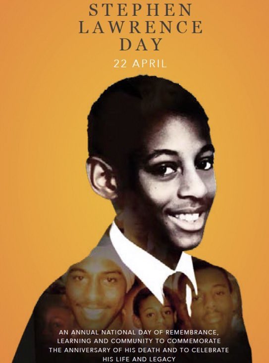 Today is Stephen Lawrence Day. 

Stephen Lawrence Day is about us all helping to create a society in which everyone can flourish.

#SLDay21 #StephenLawrenceDay #StephenLawrence #BecauseOfStephen
#ALegacyOfChange #LiveYourBestLife
