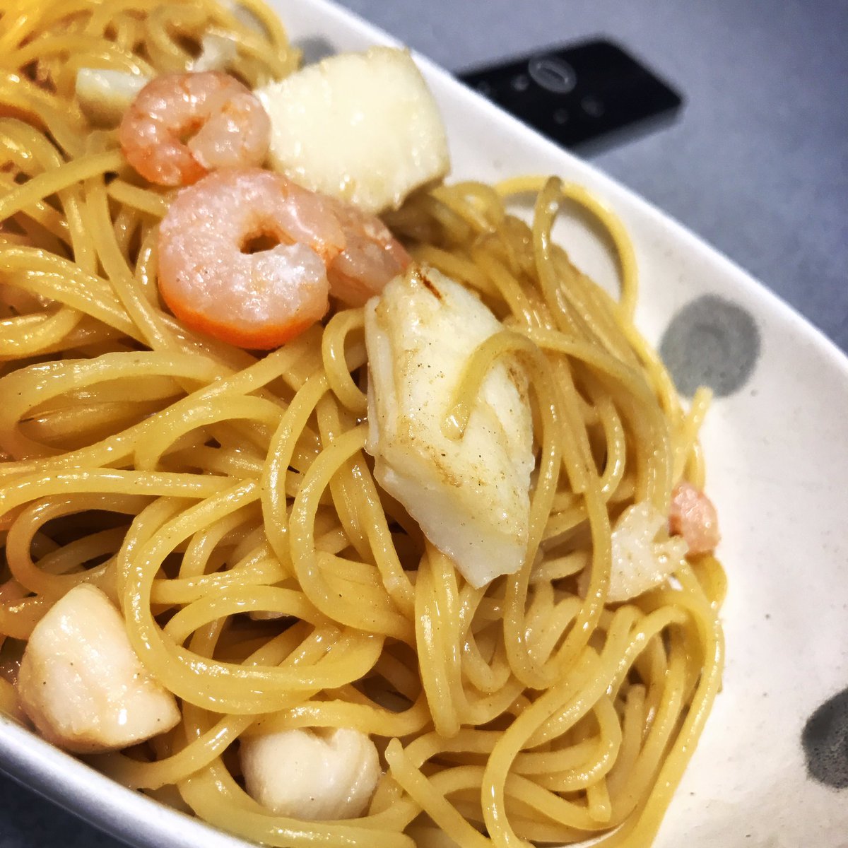 n_uy4's tweet photo. ひるごはん🍴バター醤油パスタ https://t.co/2uQK8QLCh3