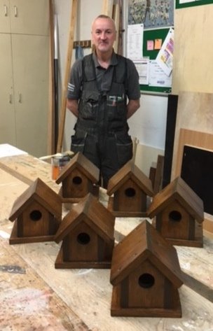 We're doing lots to support #EarthDay #EarthDay2021 today 🙂!! Our brilliant team mate Dave has made these fantastic birdhouses which one of our volunteer teams are going to set up at a local charity that supports dementia patients today ❤️. Great work Dave 🙂 #Sodexo #community