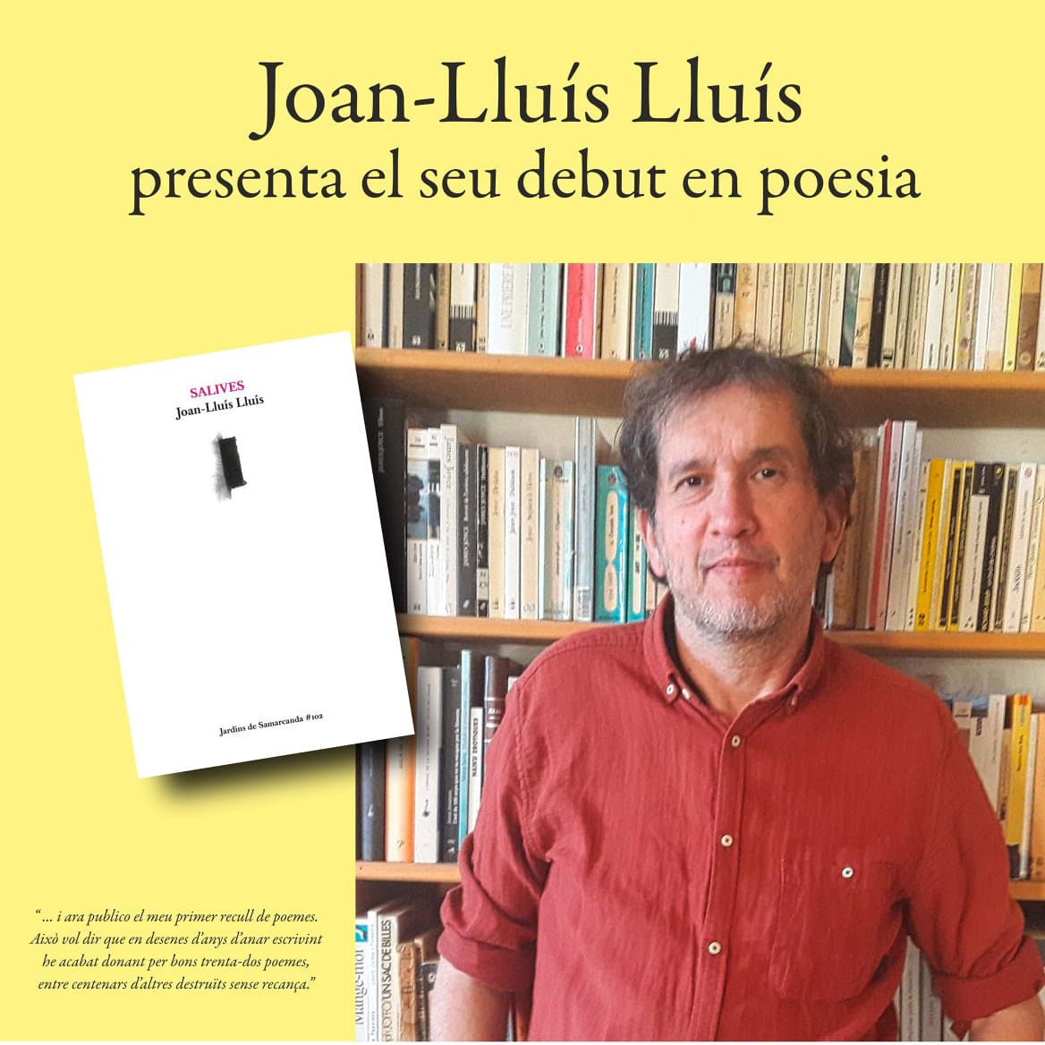 Ateneu24dejuny's tweet photo. 📢 Presentació del llibre "Salives", primer recull de poemes d'en @Joanlluislluis  
 
🗓️ Dissabte 24 d'abril
🕛 12 h
📍 Ateneu 24 de juny

Us esperem! https://t.co/ojzQrMCAo3