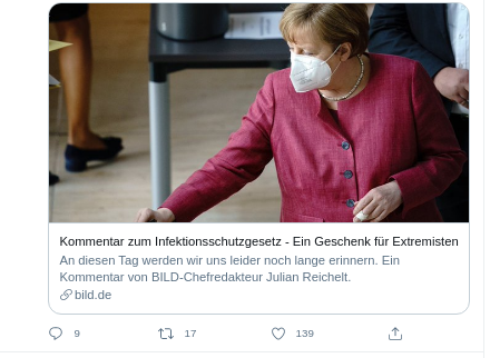 Gegen_die_AfD's tweet photo. Der "Autor" des reaktionären Kampfblattes Bild, entwickelt sich zum Wahrlügner. Er verschweigt das in England ein härter Lockdown stattfand,somit ist es eine Wahrlüge,ein Stilmittel von Faschisten. Der Extremist ist also die Bild. #HaltDieFresseBild #AfD #NoAfD #SpringerEnteignen https://t.co/R0JaNu7SeG