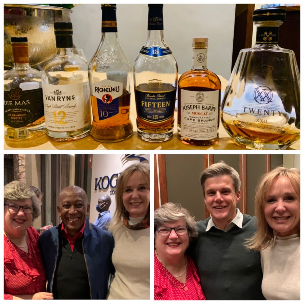 Winbeebee's tweet photo. Excellent brandy foundation strategy and tasting with @Vinpro_za @RicoBasson And the big unveiling of new @KWVBrandy #XXO @christellerj #LoveBrandy https://t.co/v6IrkHCGuv