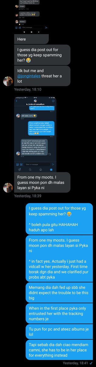 Moon yang dgn penuh husnuzonnya berniat nak tolong pyka setulus hati dia pun end up fed up dengan pyka. Why? Cus from all the sincere help we gave her, it dragged us as victims of HER problems as well. She has troubled us so much, and she thinks she's the only one troubled now?