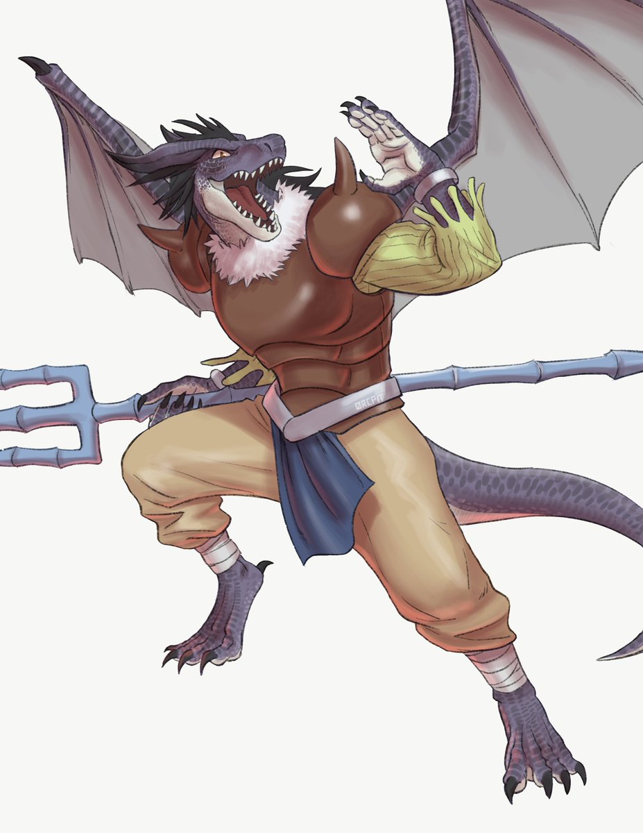 0rcpit's tweet image. It's been a while since I posted something here, so here's a recent one that I did for practice, Gabiru from that slime isekai