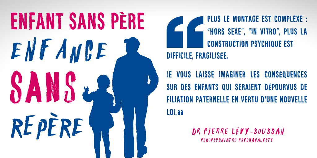 SyndicatFamille's tweet photo. La construction psychique de l'enfant repose en particulier sur la connaissance de sa place personnelle dans le monde et dans la chaîne des générations. Connaître ses origines, paternelles comme maternelles, est essentiel.

Protégeons les enfants. #PMAsansPère https://t.co/6Bj0GYEIKA