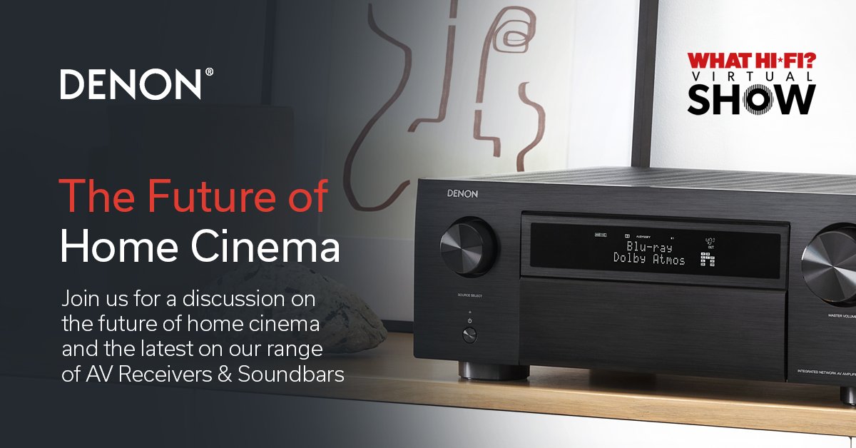Denon Europe (@denonuk) on Twitter photo Join us at the <a href="/whathifi/">What Hi-Fi?</a> Virtual Show on Saturday, 24th April from 13:00 - 13:30 where we'll be discussing the future of home cinema and the latest on our range of AV Receivers and Soundbars. Register here: whathifi.show/21/begin Join us at the <a href="/whathifi/">What Hi-Fi?</a> Virtual Show on Saturday, 24th April from 13:00 - 13:30 where we'll be discussing the future of home cinema and the latest on our range of AV Receivers and Soundbars. Register here: whathifi.show/21/begin